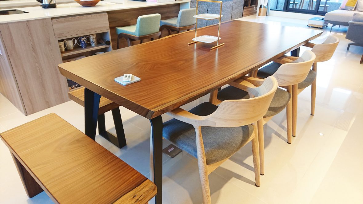 餐桌餐椅，非洲柚木