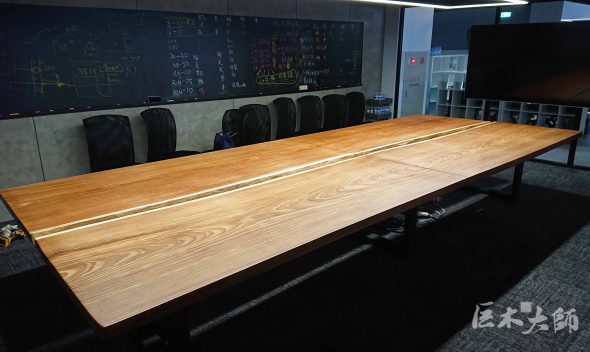 5米長原木會議桌
