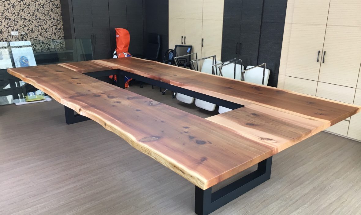 美國檜木 原木桌