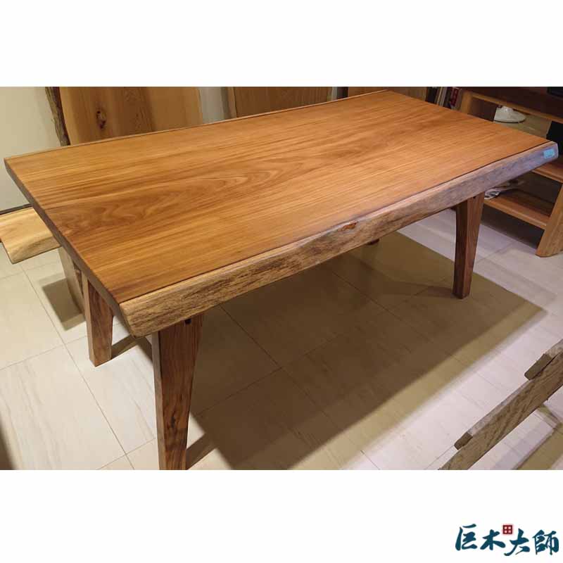 一枚板餐桌原木板 非洲柚木71